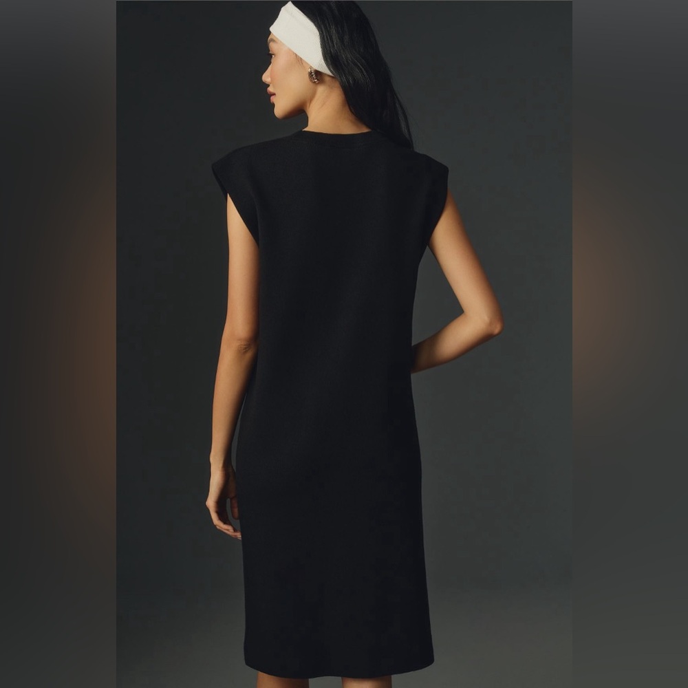 ✨ Anthropologie Sleeveless Column Midi Dress Sz S - Picture 2 of 6